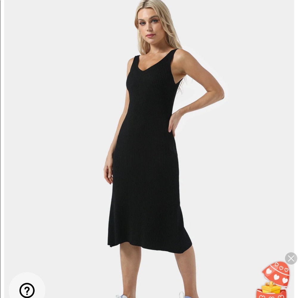 Halara black midi dress